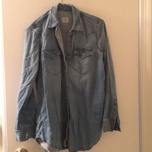 Gap maternity XS denim shirt